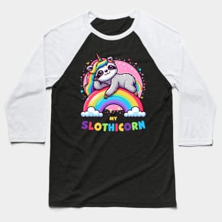 Slothicorn - Sloth Bliss Baseball T-Shirt